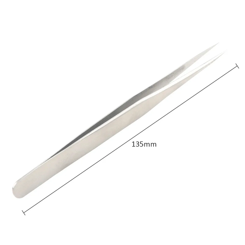 Ultra Thin Fine Tip Stainless Steel Precision Tweezers for Mobile Phone BGA Repair, Micro Soldering Tweezers Crafting Tool