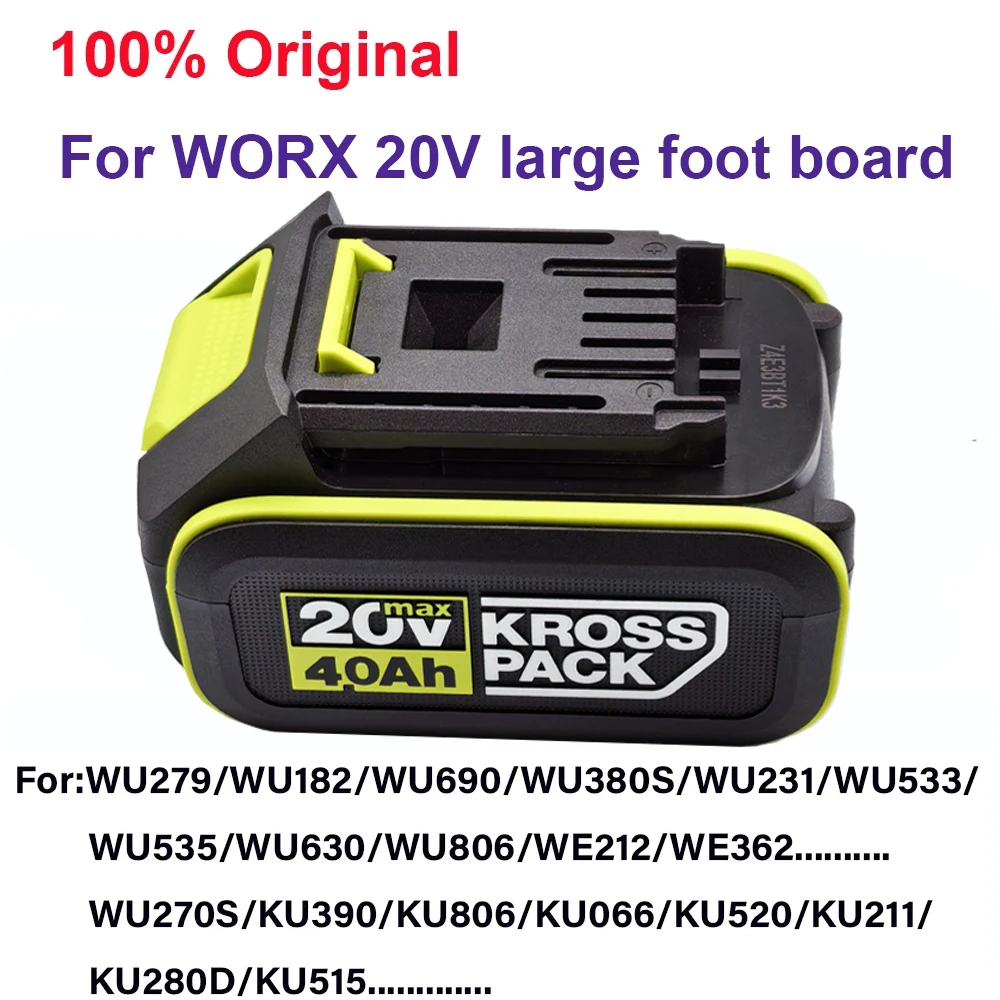 Nouvelle batterie originale 20V 4,0Ah pour WORX Kress 20V WU279/WU182/WU690/WU380S/WU231/WU533//KU390/KU806/KU066/KU520/KU211/ KU280D...