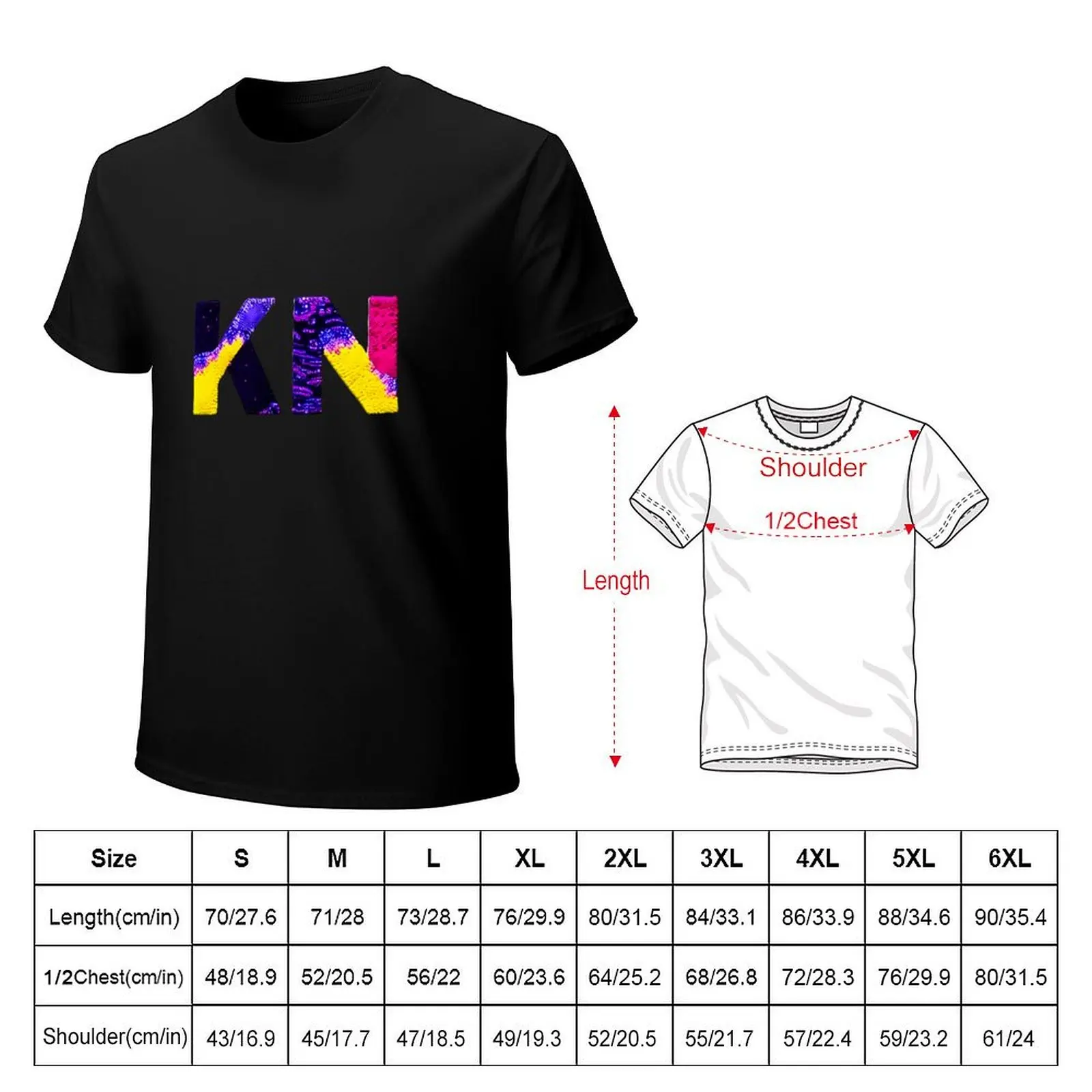 letter KN, monogram. typography collage. ABC art. gift T-Shirt Moisture Wicking Athletic T-Shirt