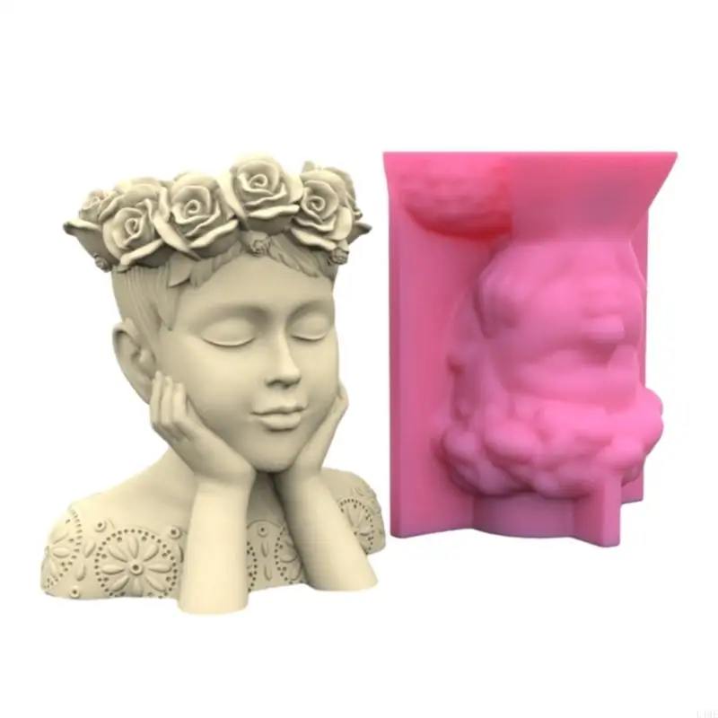 

L4me венок для девушек держатель ручки цветочный горшок Силиконовый формы эпоксидная смола