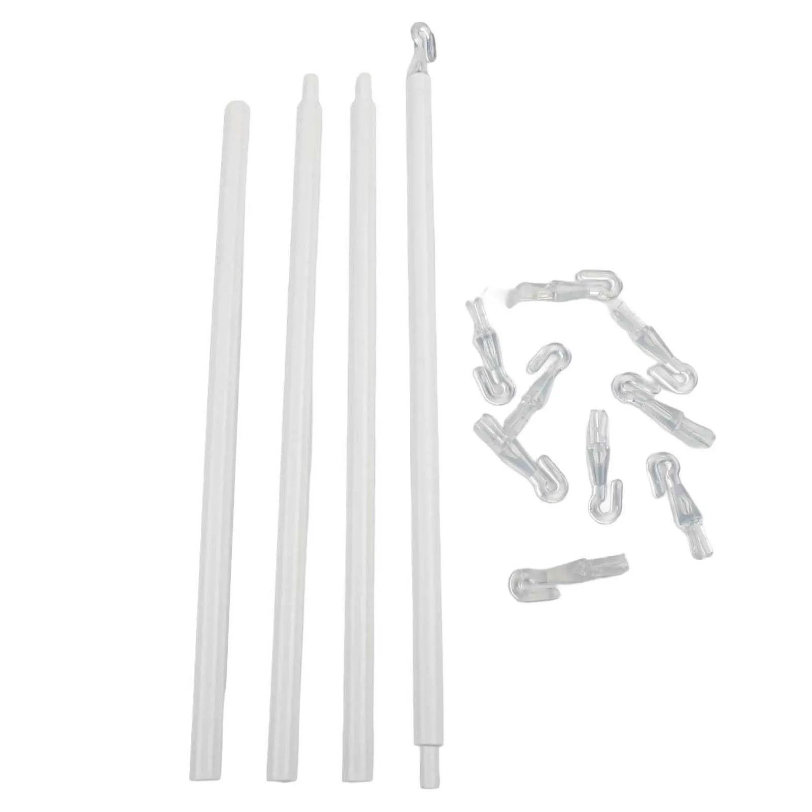 Flexible 117CM Blinds Pull Rod Sturdy Plastic Curtain Accessory with Multi Stage Locking System for Easy Operation