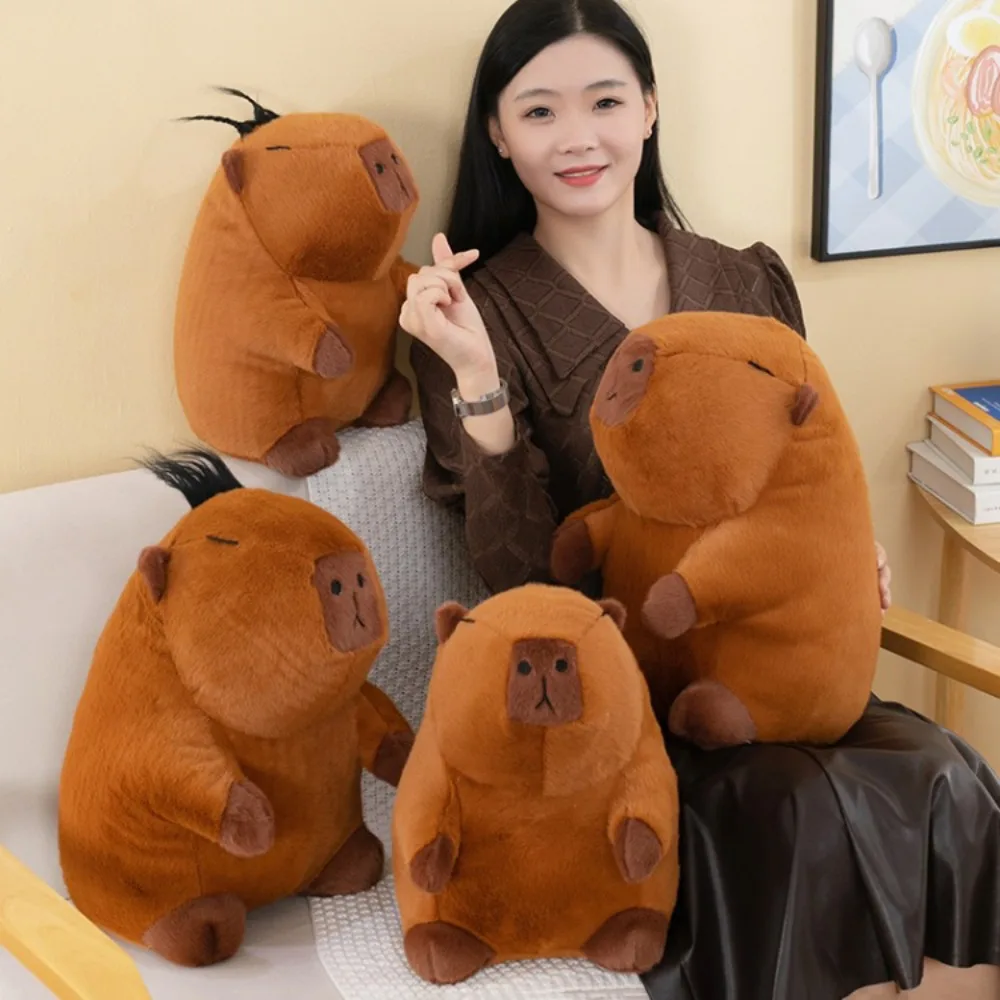 Home Decor Diy Hair Capybara Plush Toy Soft Cartoon Capibara Anime Fluffty Toy Creative Cute Capybara Plush Doll Christmas