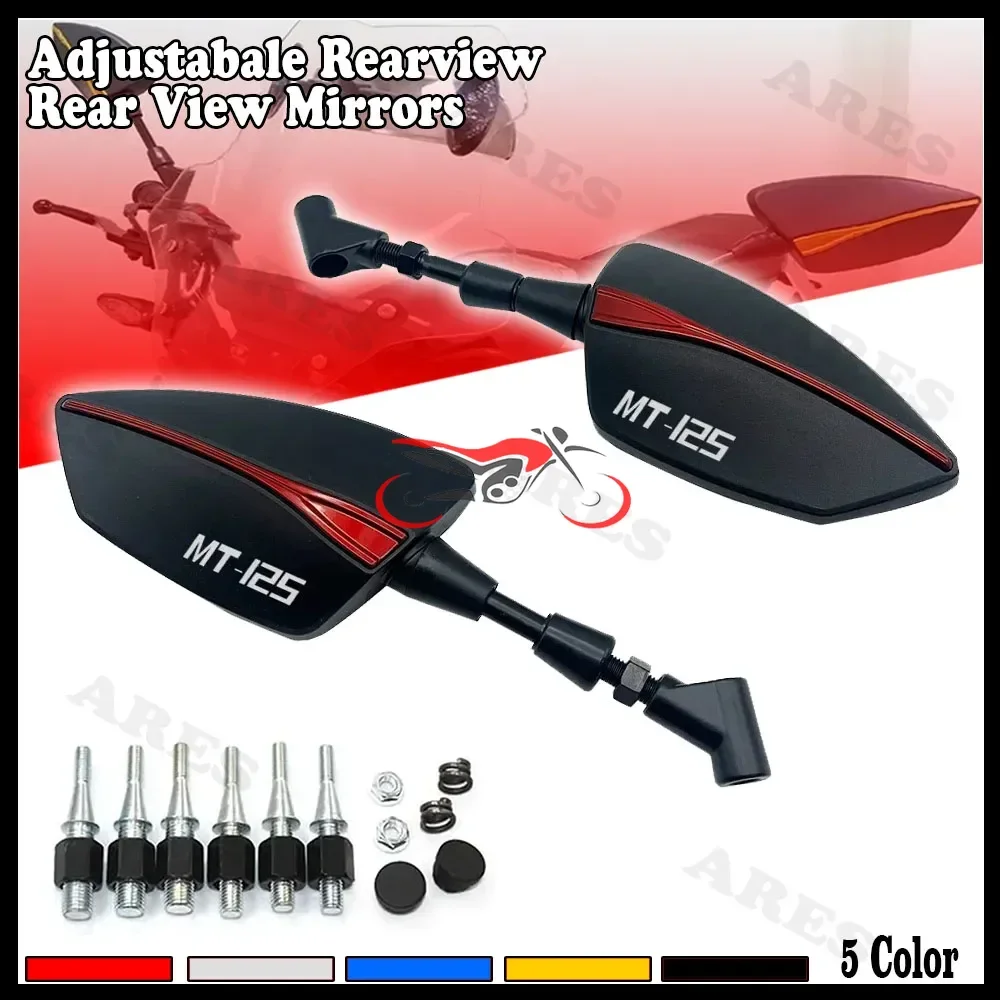 

Motorcycle Adjustabale Side Rearview Mirrors Universal Rearview For Yamaha MT-125 MT 125 MT125 2014-2022 2021 2020 2019 2018