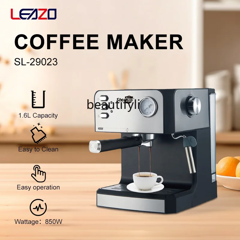 Household semi-automatic steam milk foam High pressure concentrated Coffee machine