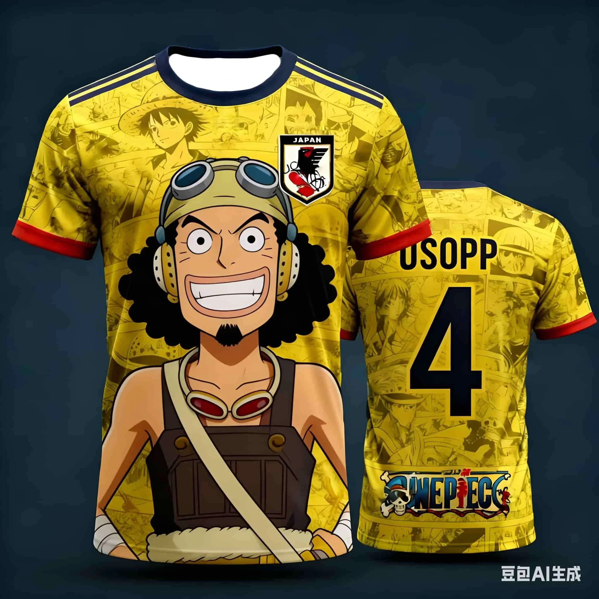 Neues Japanisches Anime One Piece Special Edition Fußballtrikot, Familien-Partnerlook, Freizeitkleidung, Schnelltrocknendes Sport-T-Shirt – Detail 5
