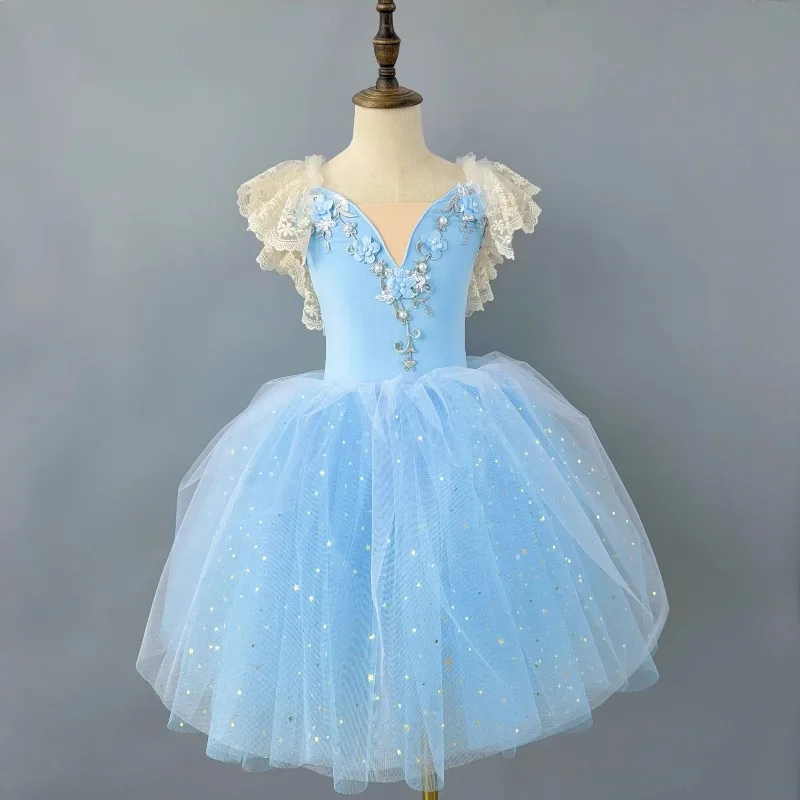 

Модные балетные платья для выступлений, детские танцевальные костюмы, балетные платья, сценическая одежда, платья-пачки феи-принцессы, танцевальная одежда