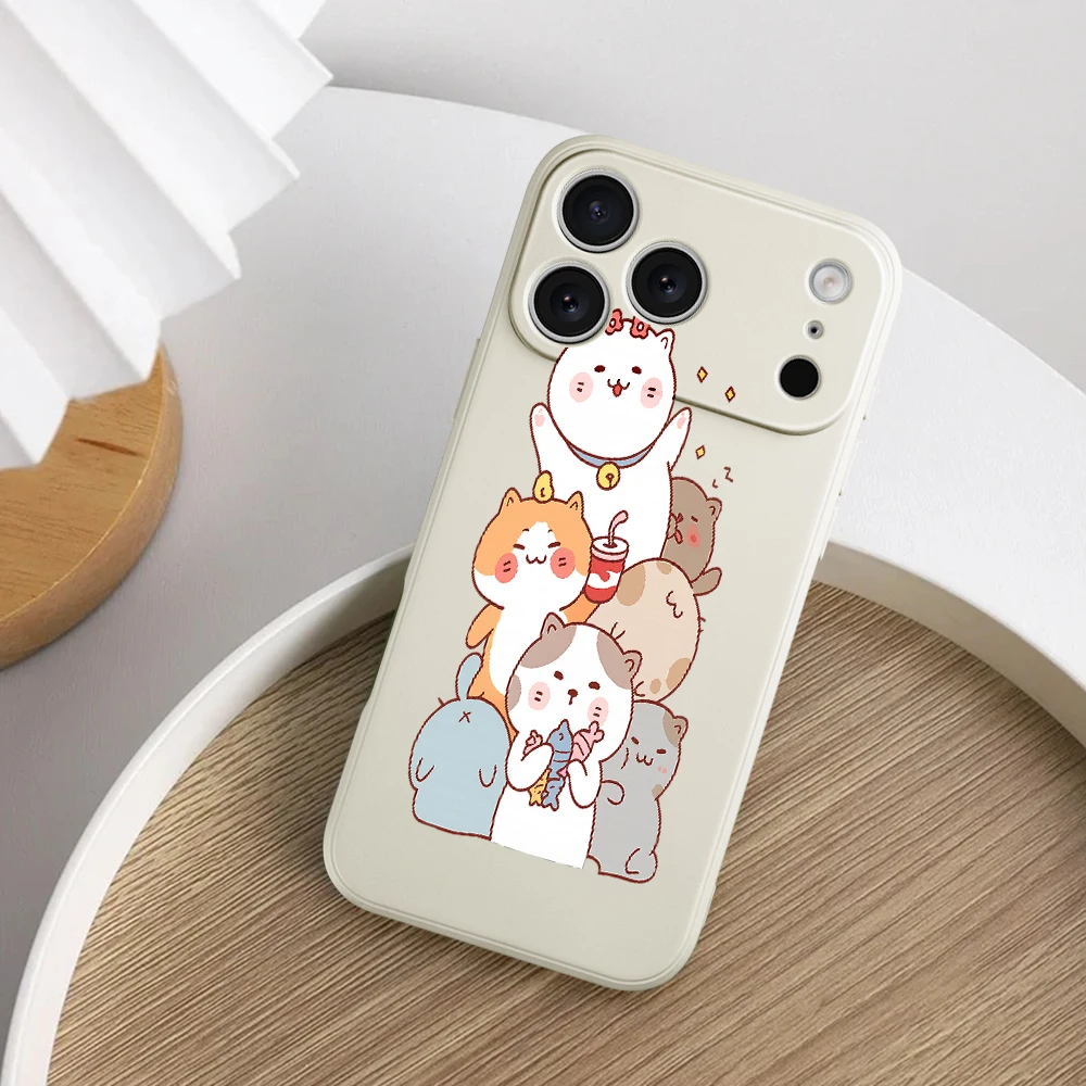 لطيف القط نمط غطاء من البولي يوريثان كوكه آيفون 17 ProMax 17 الهواء 16 15 14 13 12 11 برو ماكس XS Max7 8 Plus 16e 16 Plus #4