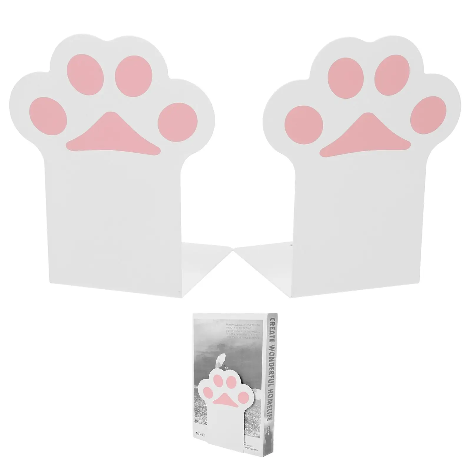 2 Pcs Book Holder Metal Stands Crafted Ends Reading Multi-function Desktop Holders Cases