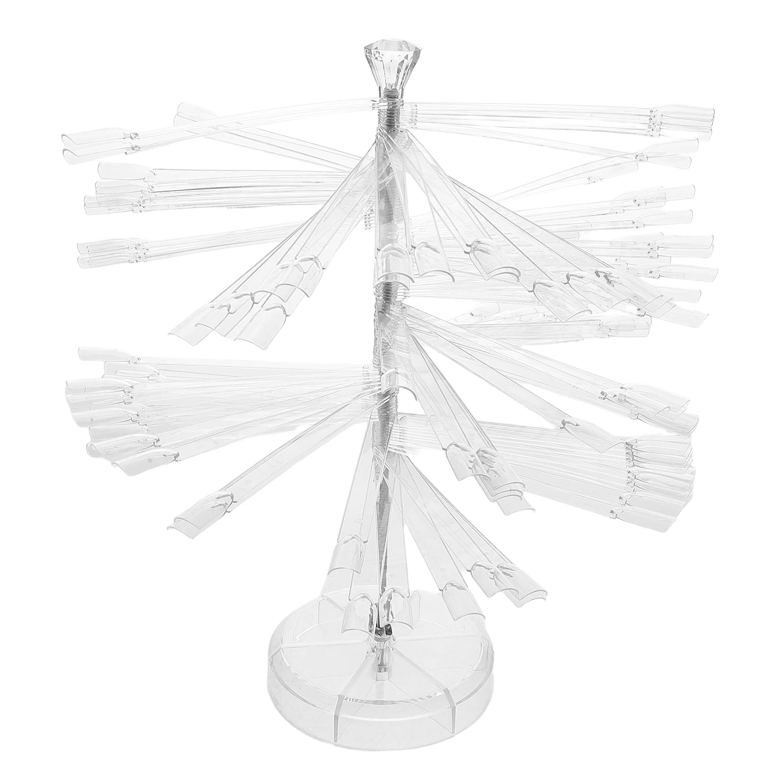 컬러 디스플레이 보드 부채꼴 젤 폴리쉬 랙 회전식 살롱 네일 아트 연습 도구 스파이럴 스탠드 인조 손톱용