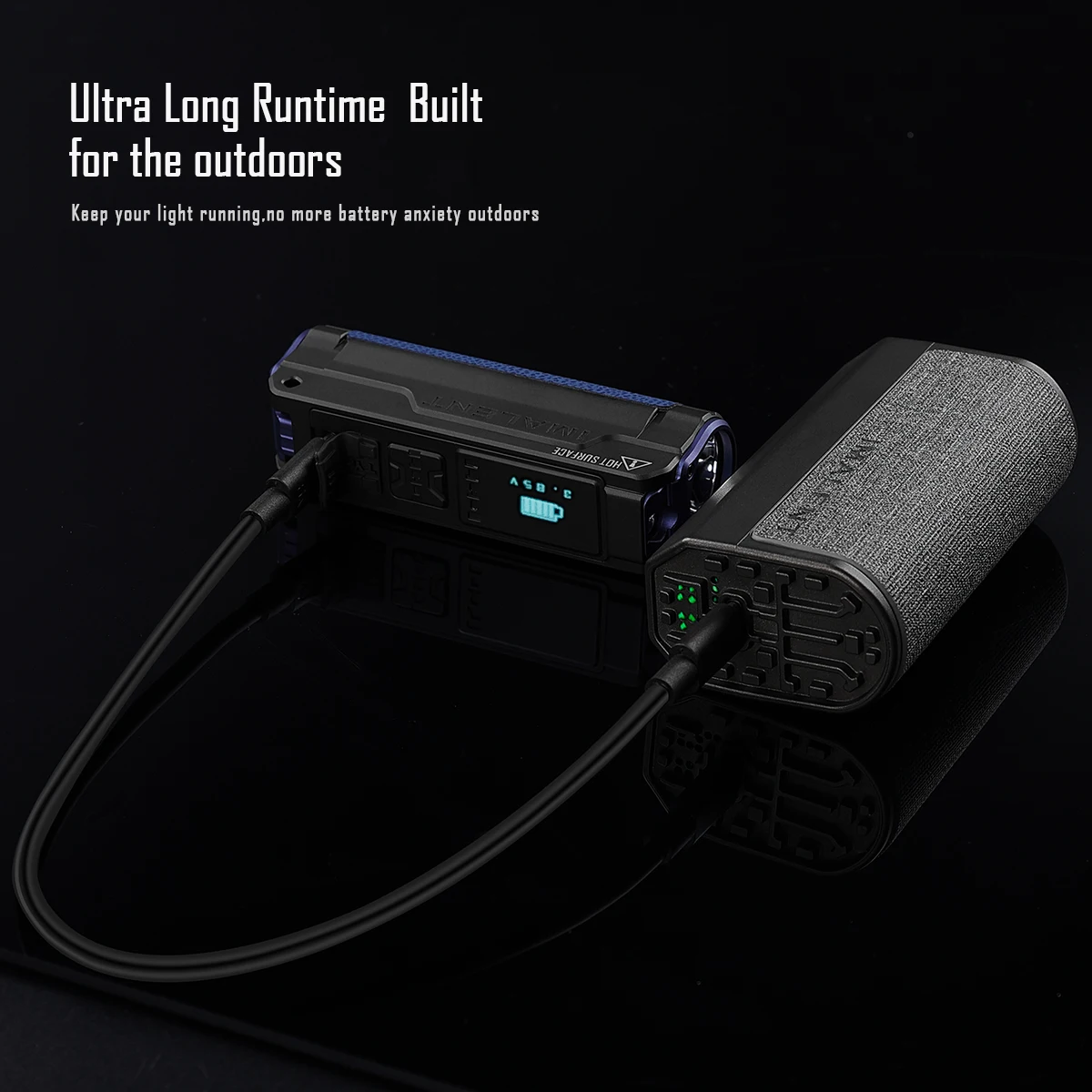 IMALENT LD00 Multifunctional Charging Case, Mobile Power, Type-C Connector for LD70/LD35 EDC Portable Flashlight