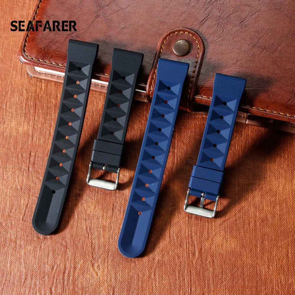 Silicone Rubber Watch Strap 20mm 22mm Watch Band for Seiko SRP777J1 Watch Strap Diving Waterproof Bracelet Replacement for Men