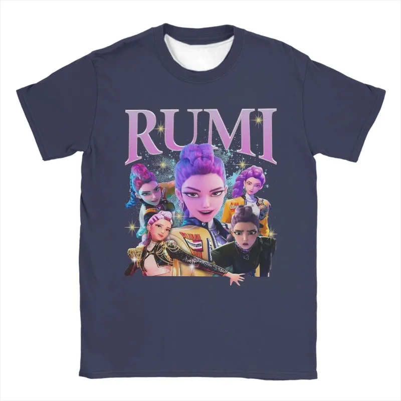 2025 شعبية رومي K-pop شيطان الصيادين Huntrix ثلاثية الأبعاد مطبوعة مستديرة الرقبة قصيرة الأكمام فضفاضة تنفس التجفيف السريع تي شيرت #2