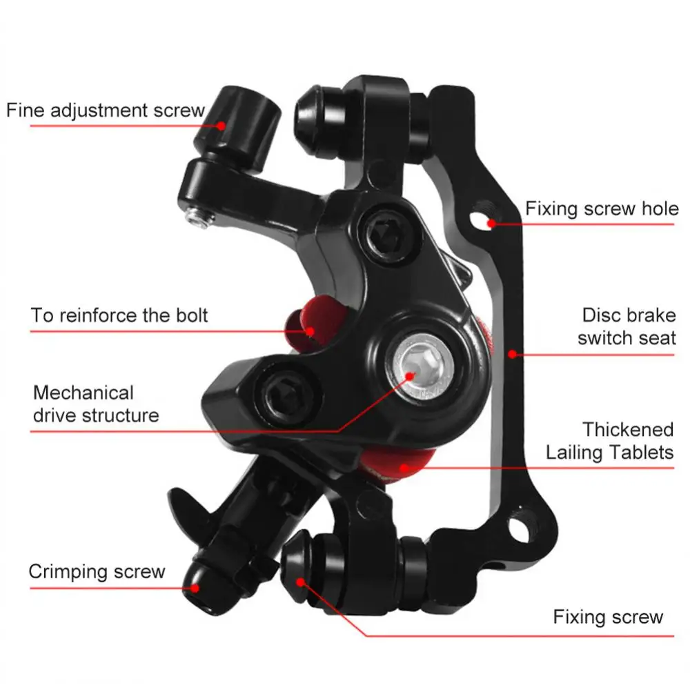 Universal  Mountain Bike Disc Brake Set Electric Bike Disc Brake Assembly Mechanical Line Pull Brake Modification Accessories