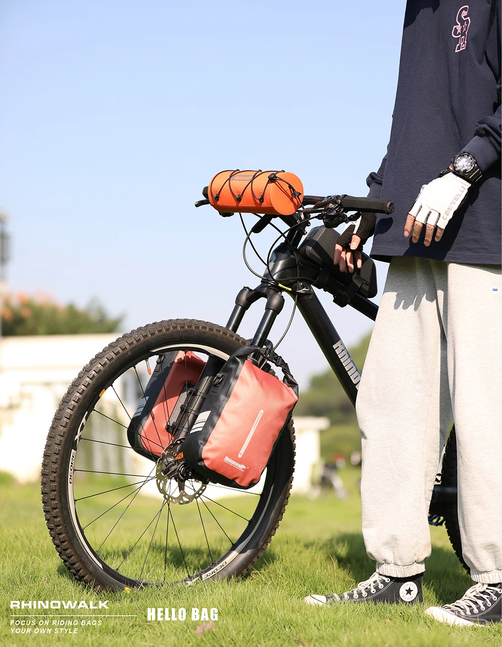 Rhino walk Fahrrad lenker tasche 1,9 l wasserdichte Bick Front Tube Bag Outdoor Rennrad Packt asche neu – Detail 11