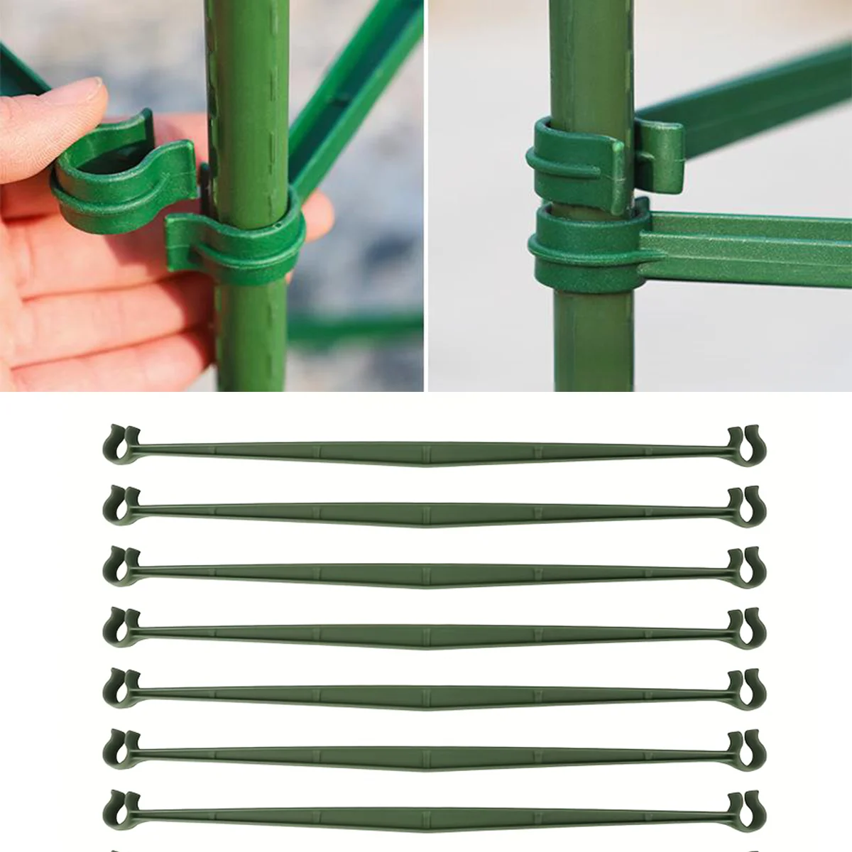 30cm Climbing Vine Connecting Rods, 20pcs Clip-on Connecting Rods, Garden Support Rods, Cucumber Trellis/Grape Trellis
