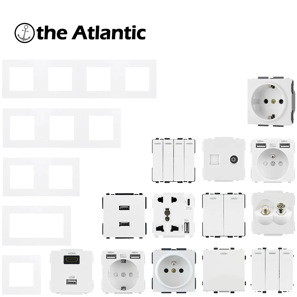 S-Series DIY Function Components Free Combination Wall Power Socket USB ...