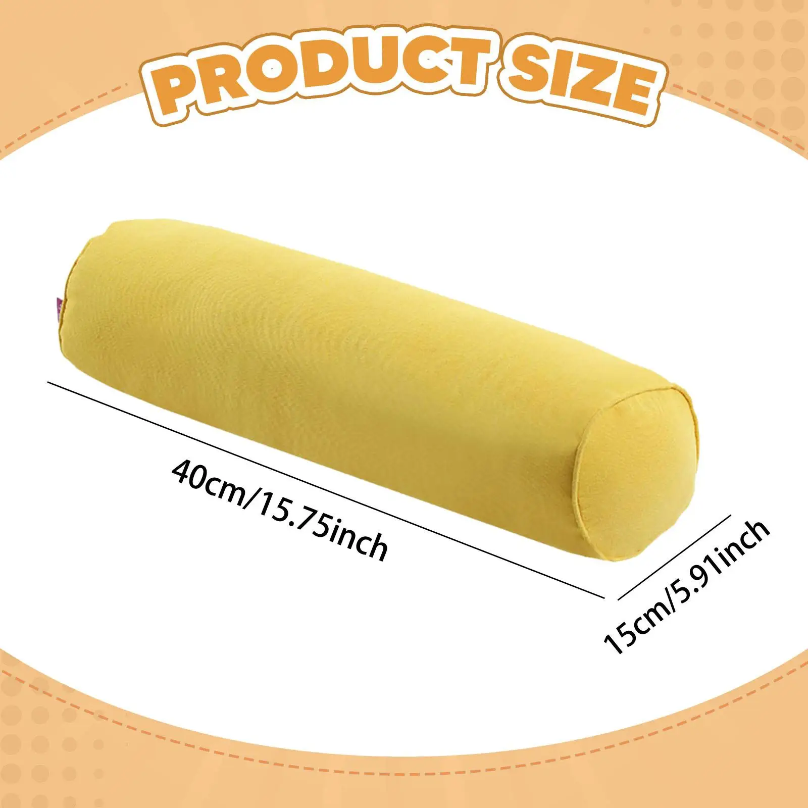 وسادة جسم مستديرة للبالغين بتصميم مريح وسادة داعمة للرقبة من القطيفة وسادة زخرفية لأريكة السرير والسيارة #6