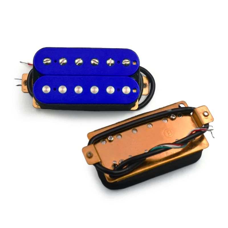 Humbucker Electric Guitar Pickup Coil Spliting Pickup Humbucker Dual Coill Pickup 4 Conduct Cable N-7.5K/B-15K Output Deep Blue