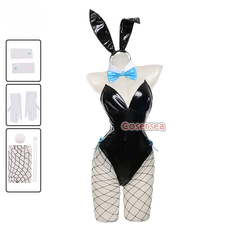 Cosersea Kakudate Karin Bunny Косплей Костюм Синий Архив Асуна Ichinose Murokasa Akane Neru Mikamo Комбинезон Экипировка Полный комплект