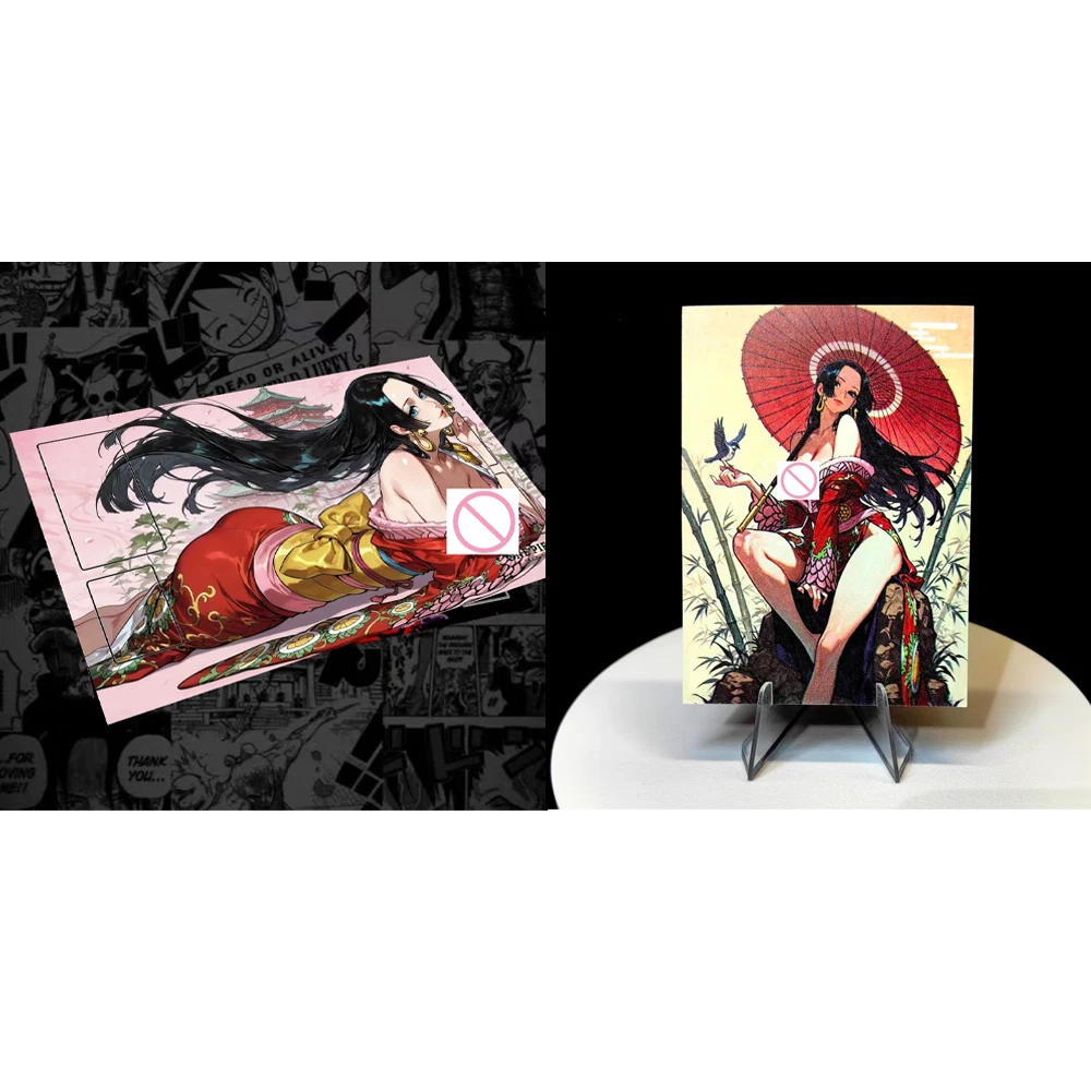 

600X350X2Mm Diy One Piece Boa Hancock Single Player Board Game Card Duel Plate Battle Mat Opcg Hancock Card Protective Cover