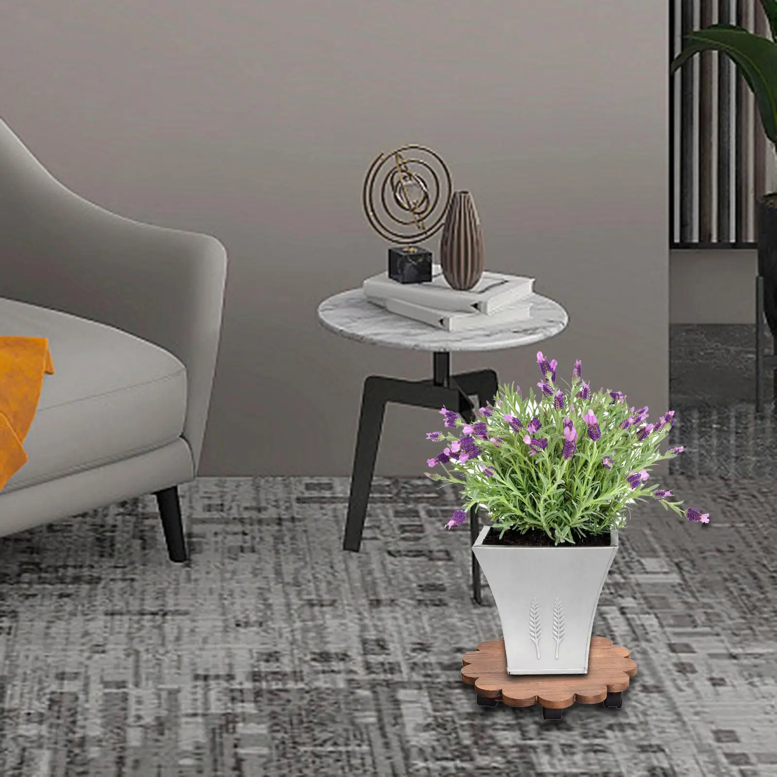 Portable Plant Stand with Rolling Wheels for Indoor and Outdoor Use