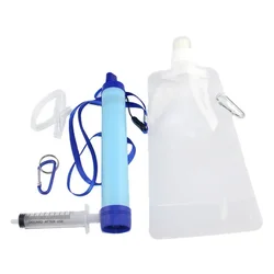 Outdoor Survival Emergency Direct Drinking Water Filtering Tool  Individual Water Purifier Portable Filter Straw