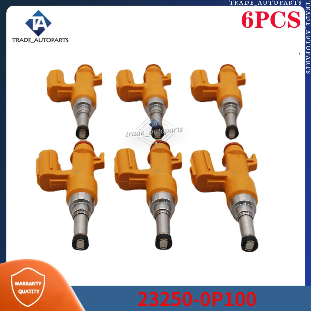 

23250-0P100 232500P100 For Lexus ES350 RX350 RX450h Toyota Avalon Camry Highlander Sienna Tacoma Fuel Injectors 6Pcs