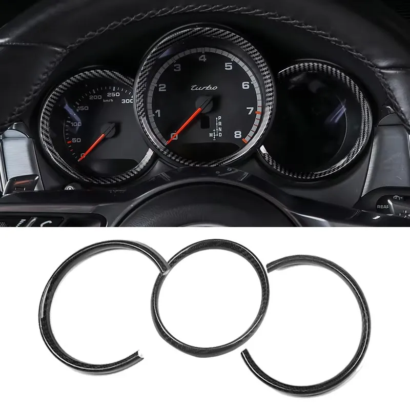 

ABS Red For Porsche Macan 2014-2022 Car Front Dashboard Decoration Frame Dial Ring Edge Styling Trim Auto Interior Accessories
