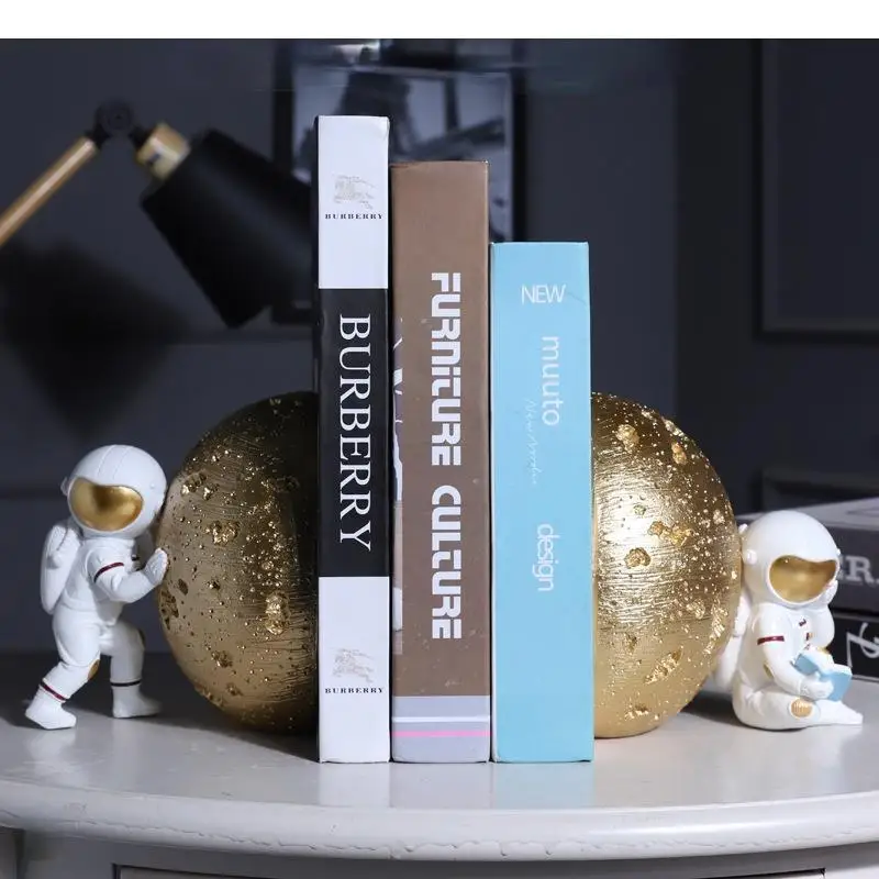 Resin Astronaut Ornaments Book Stand Organize Bookends Office Storage Decoration Accessories Statue Sculpture Figurines Crafts