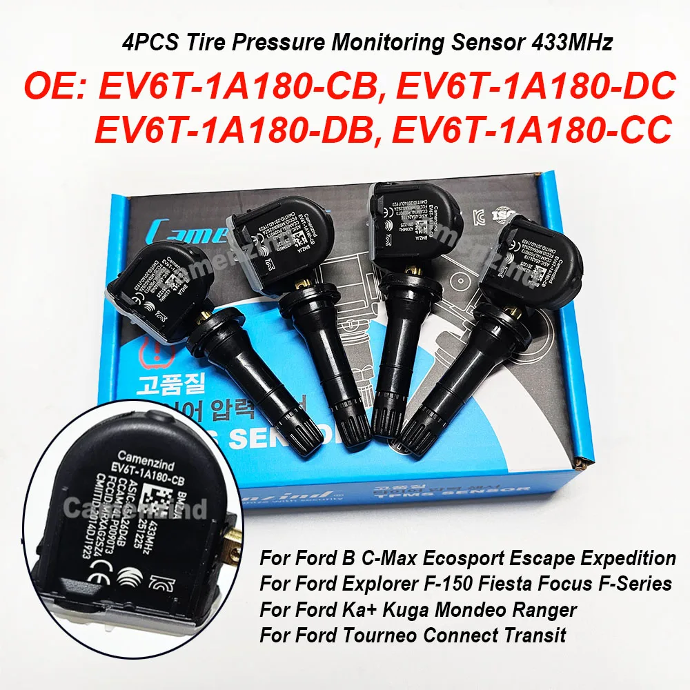 

Программируемый датчик TPMS 433 МГц EV6T-1A180-CB EV6T-1A180-DC для Ford Tourneo Connect Transit EV6T1A180CB EV6T-1A180-DB