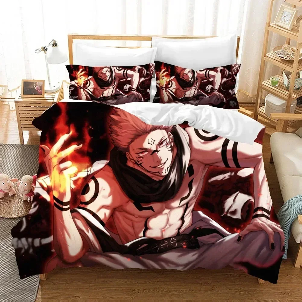Jujutsu  Kaisen Bedding Set Japan Famous Anime Duvet Cover Set Comforter Bed Linen Twin Queen King Single Size Dropshipping Gift