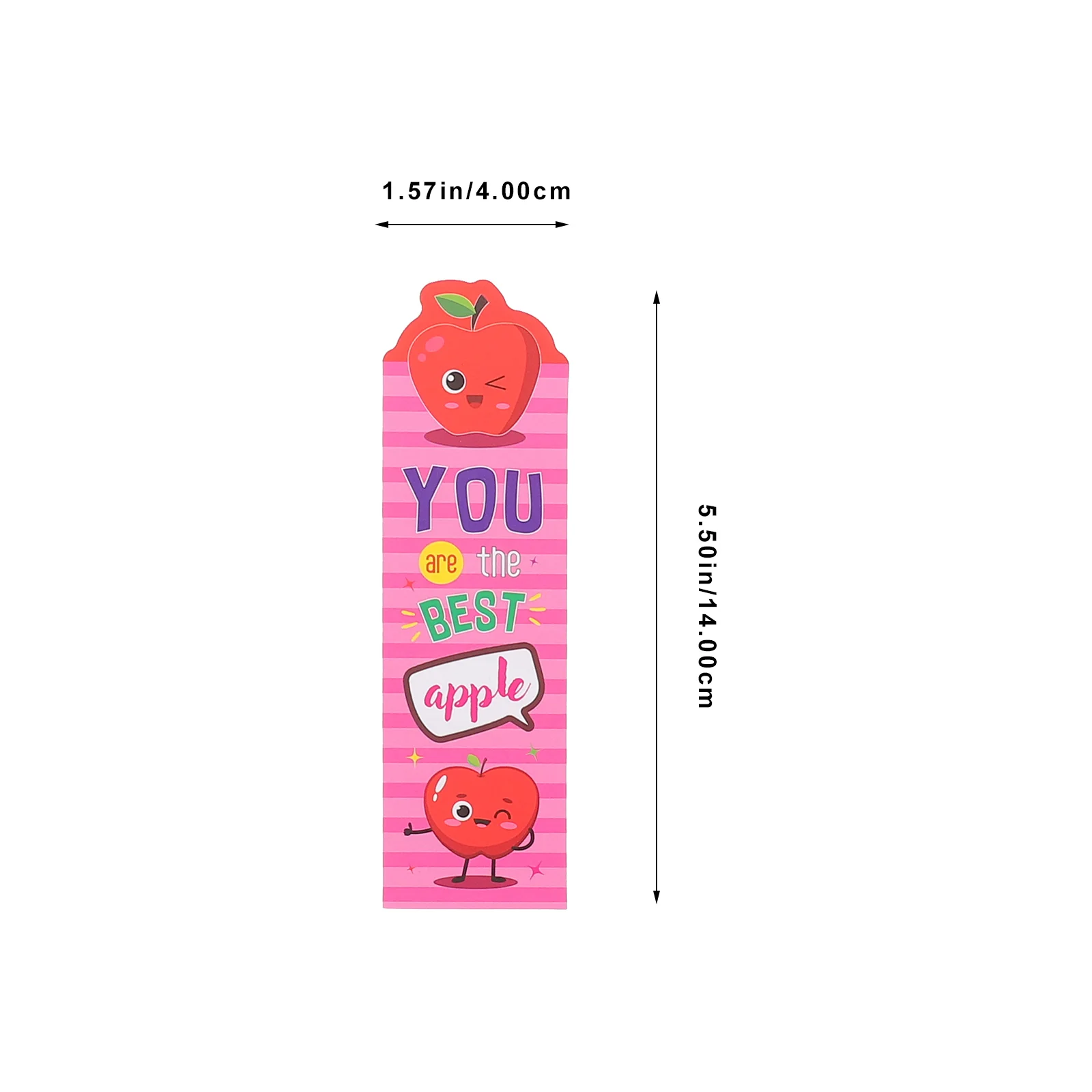 Cartoon Fruits Bookmarks for Kids, Marcadores de página para estudantes, Classificar papel Bookmarks