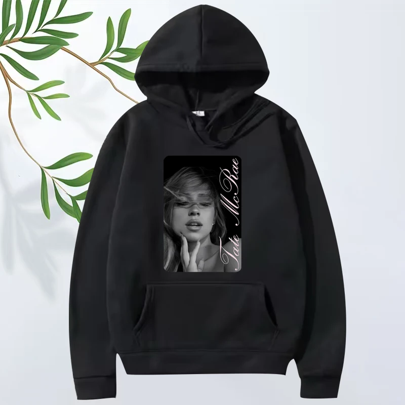

TATE McRae classic graphic oversized hoodie 2025 men women vintage Long sleeve Sweatshirt with print fashion loose hoodie unisex
