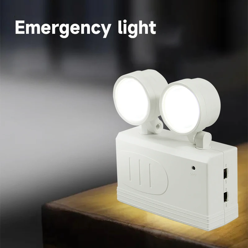 Lampada di emergenza intelligente a doppia testa girevole lanterna da campeggio a LED portatile lampade di riparazione per esterni ricaricabili per