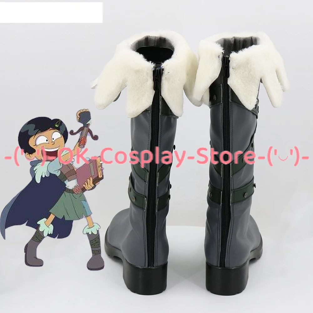 Marcy Wu Cosplay Schuhe Halloween Karneval Stiefel Cosplay Prop Pu Lederschuhe nach Maß