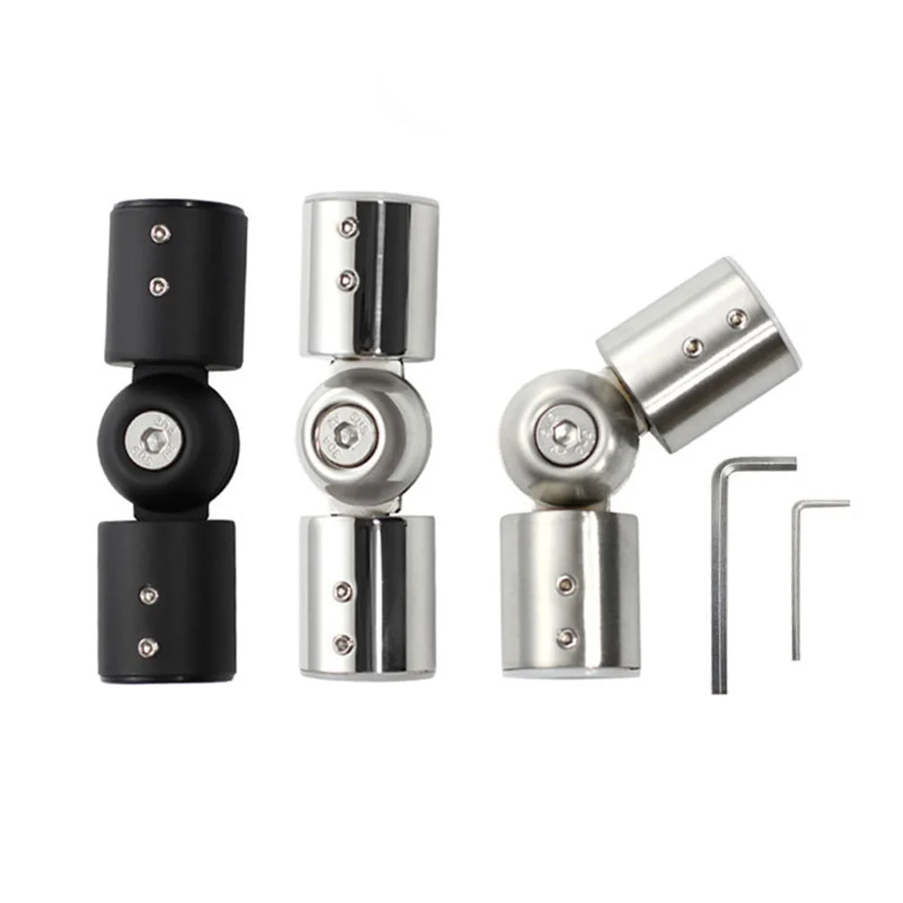 Adjustable Rod Corner Connector Elbow Connector Bathroom Shower Room Curtain Rod Connector Fastener Shelf Fixing Hardware  ﻿