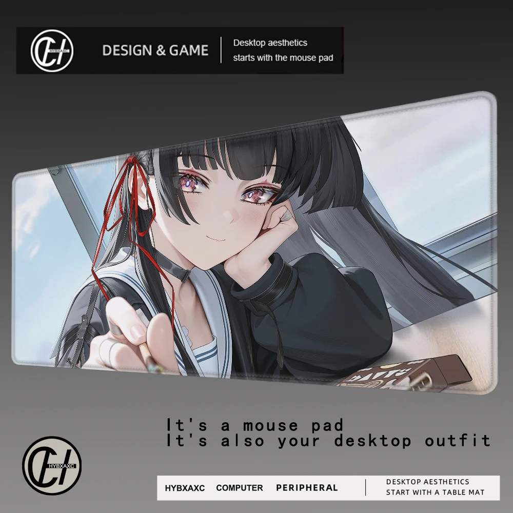 

Mousepad Chisa Gaming Wuthering Waves Anime Girl Mouse Pad 900x400mm overlock Rubber Game Keyboard offices accessories desk mat