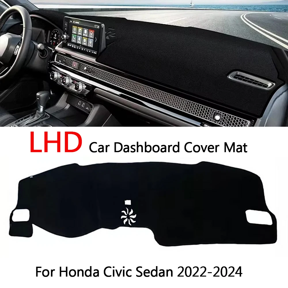 

Pop Dashboard Cover Protective Pad For Honda Civic Sedan 2022 2023 2024 LHD Dash Board Sunshade Anti-UV Carpet Car Accessories