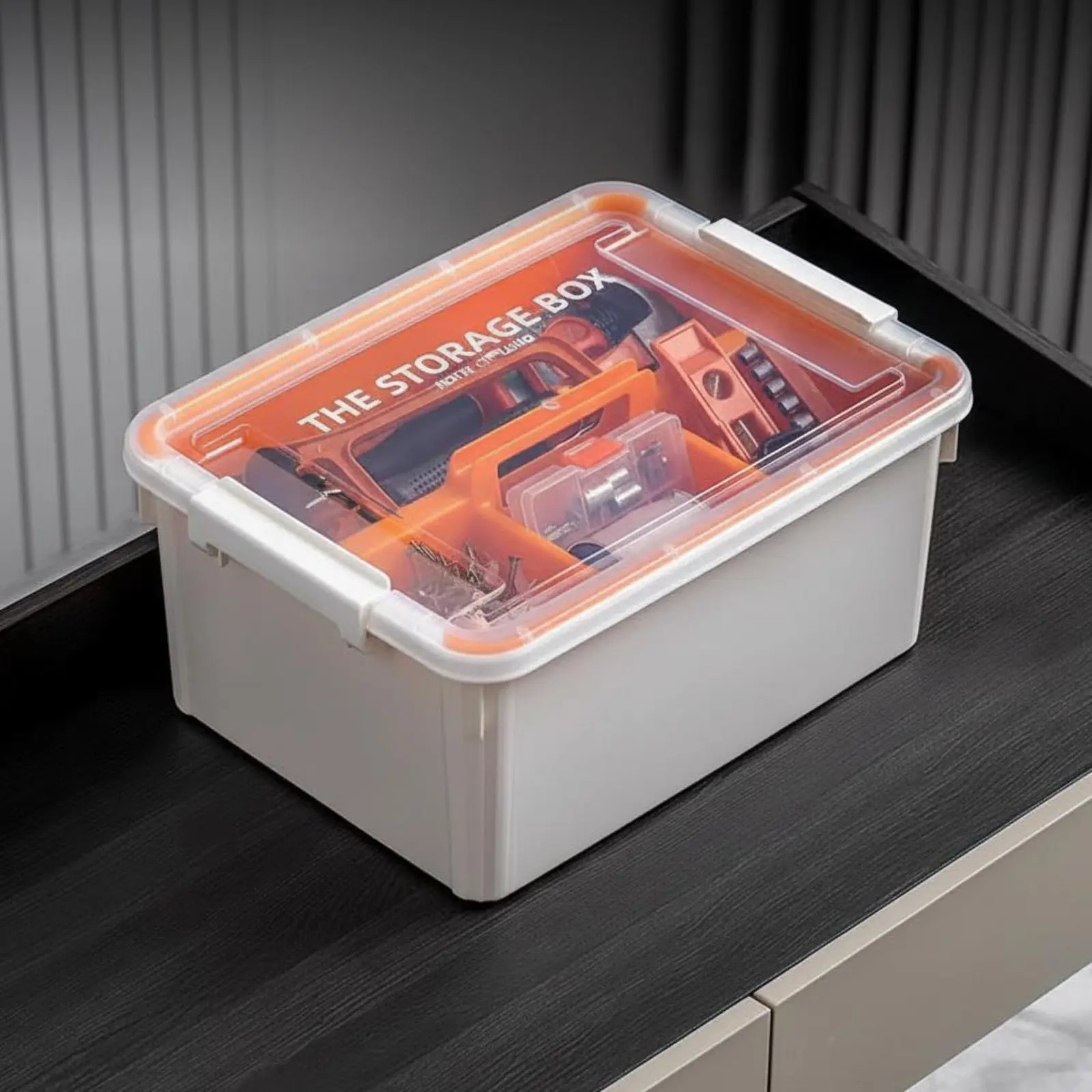 

Многоуровневый ящик для инструментов, пластиковый органайзер для хранения, прозрачный