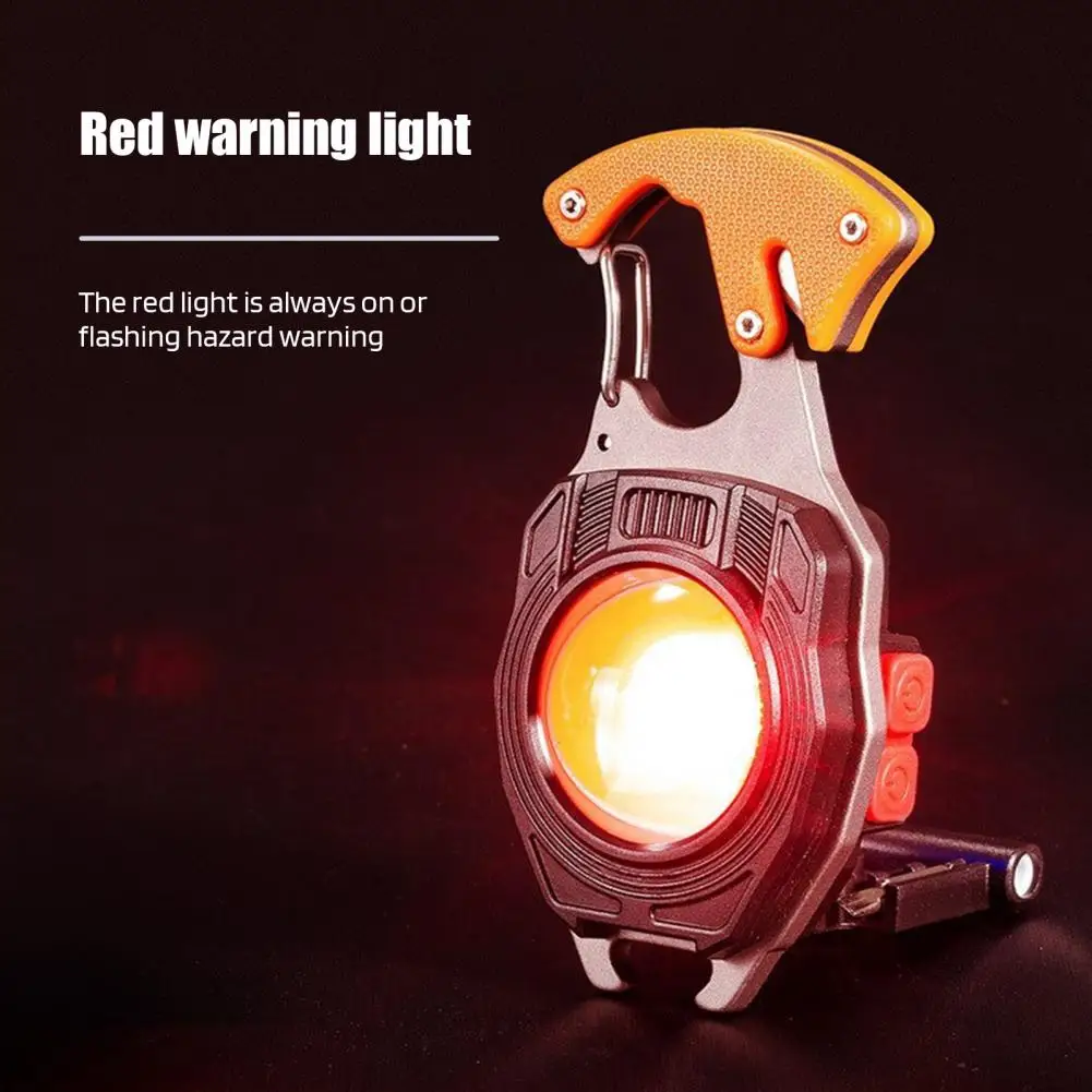 Camping Light Versatile Led Keychain Work Light Rechargeable Mini Flashlight with High Lumens Screwdrivers Bottle Opener Mini