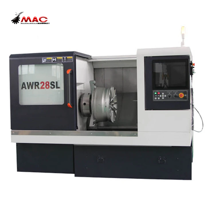 High Precision 520Mm Horizontal Alloy Wheel Repair CNC Lathe Hine For Sale