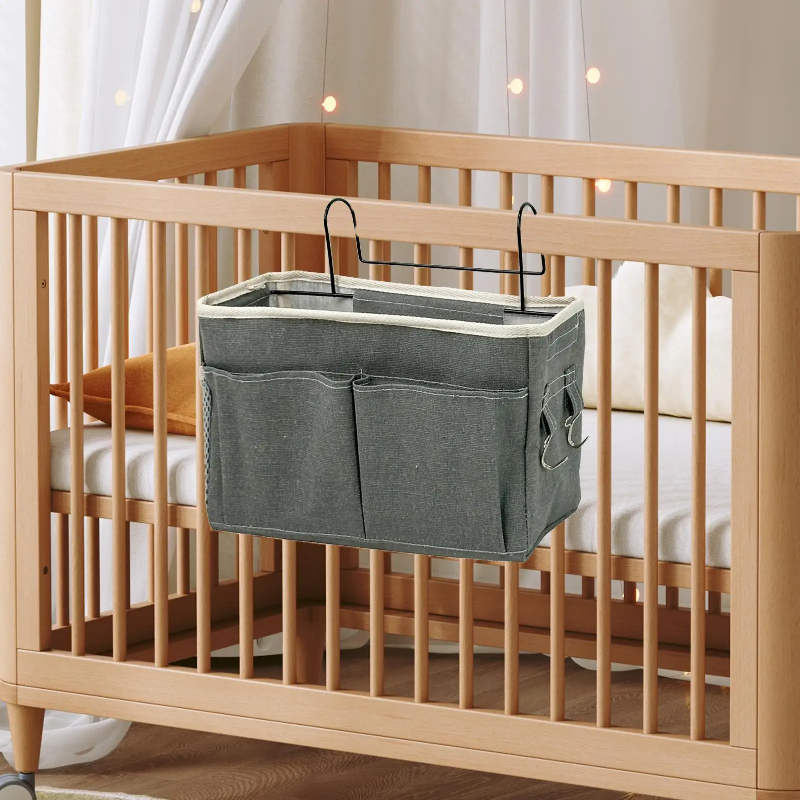 Nachttisch-Aufbewahrung, platzsparend, verstellbar, für Kinderzimmer, Nachttisch, Windeltasche für Wohnheim, Etagenbett, Schlafzimmer, Kinderzimmer, Reisen, Babyflaschenspielzeug