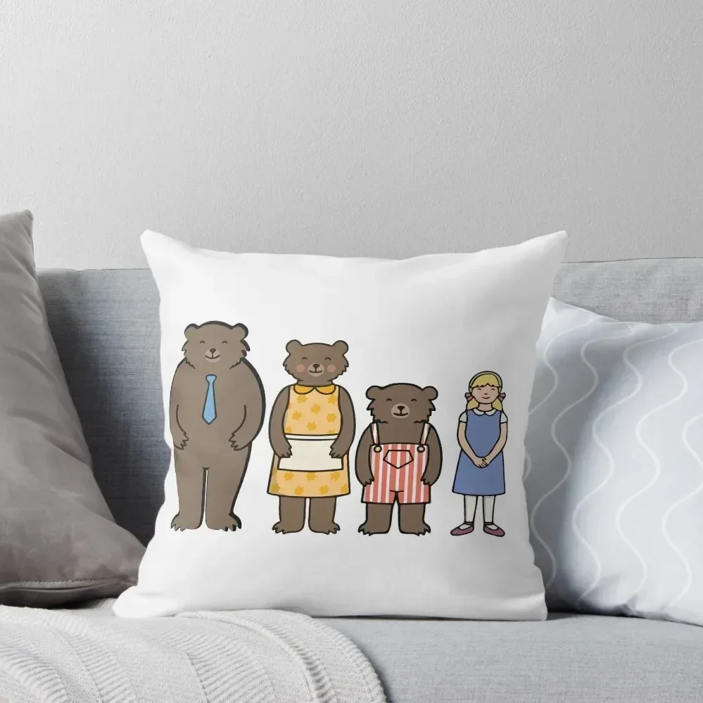 

goldilocks and the three bears Throw Pillow home decor items christmas pillowcases Sofa Cushions Cover pillow