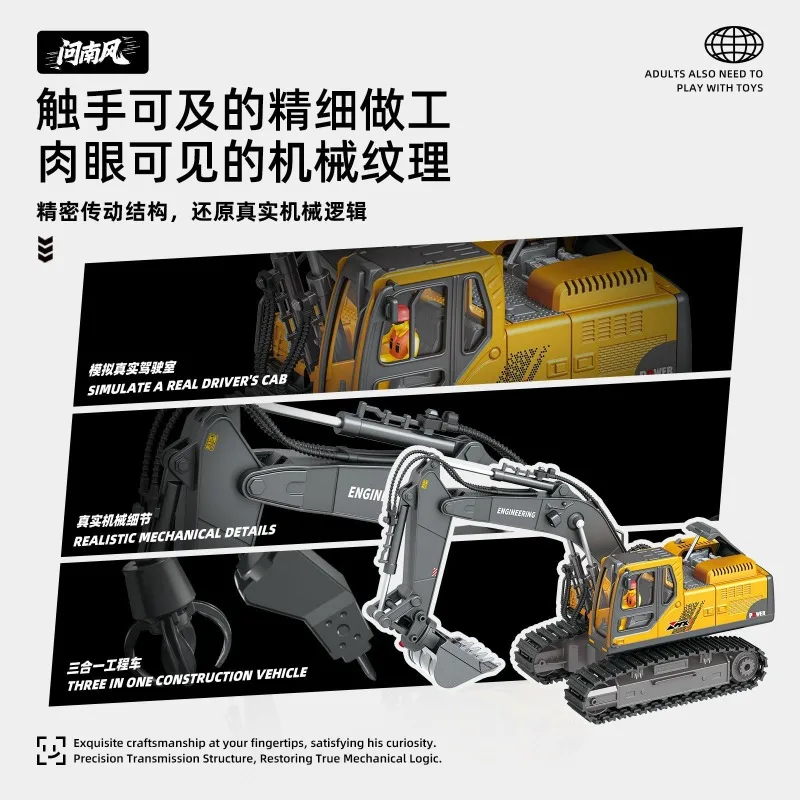 

Игрушечный экскаватор с дистанционным управлением, радиоуправляемая инженерная машина, игрушка для мальчиков, экскаватор-грузовик с дистанционным управлением, подарок на день рождения