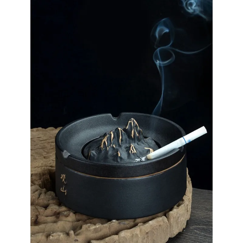 

New Chinese ashtray, anti-fly ash ashtray with cover