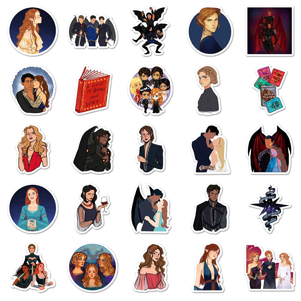 10/30/50pcs Classic TV Show Acotar Merchandise Cartoon Stickers Aesthetic Graffiti Decals Phone Car Cool Waterproof Sticker Toy