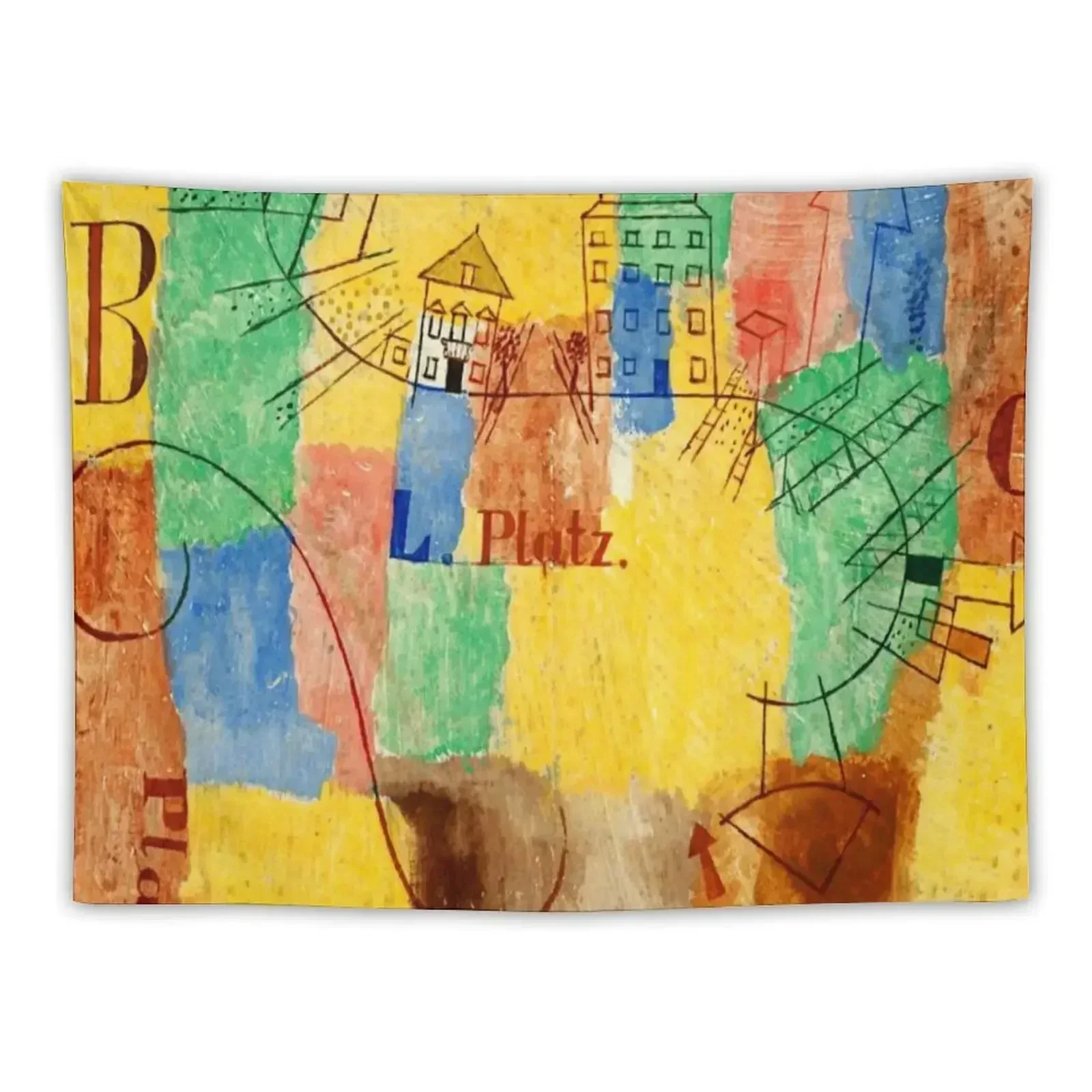 Paul Klee - 1923 Aquarell | Klee-inspired Gifts w/Signature Tapestry Wall Decorations Aesthetic Decoration Tapestry