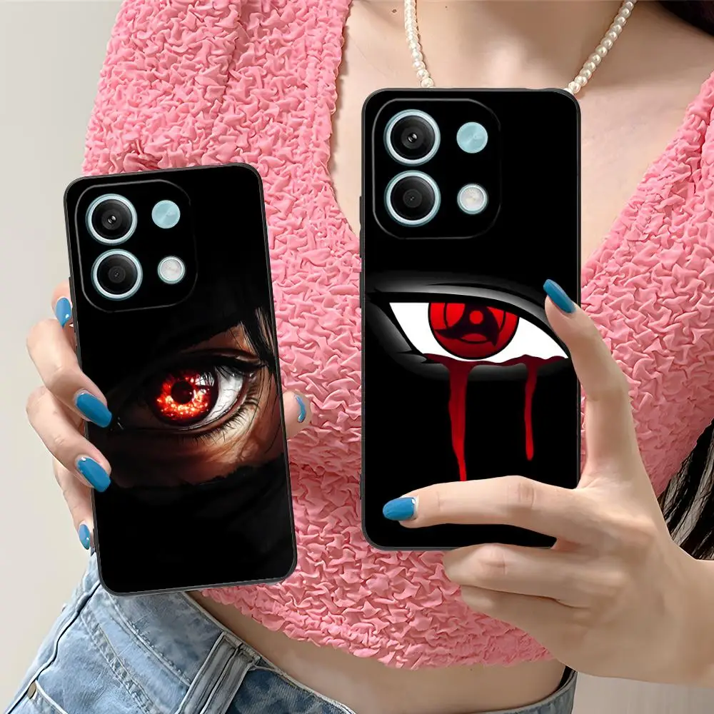 أنيمي عيون المحمول قضية الهاتف الخليوي ل Xiaomi Redmi ملاحظة 14 13 12 11 S برو زائد 4G 5G اللون الطباعة غطاء غطاء فاخر جميل #4
