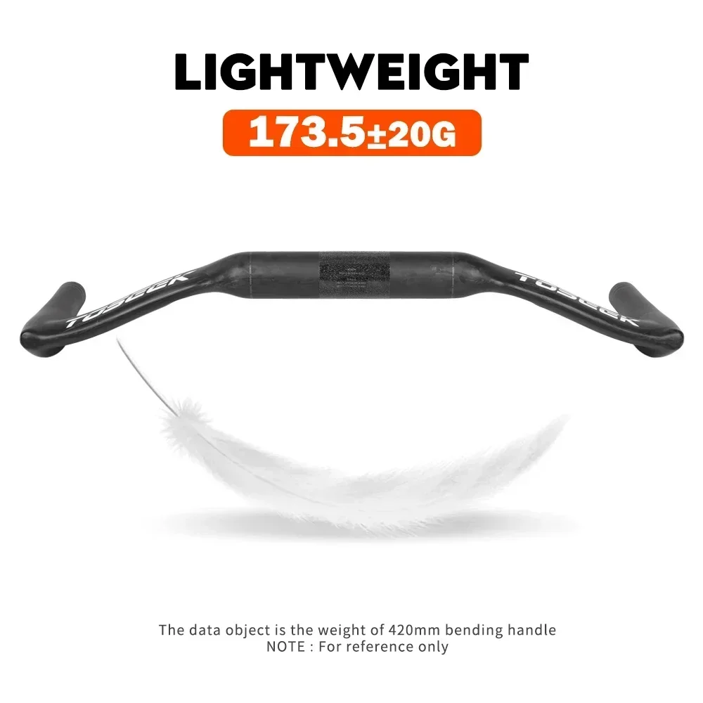 TOSEEK 400/420/440MM TT20 Carbon Fiber Road Bike Handlebar Bicycle Rest Relax TT Handlebar Ultralight Race Bike Rest TT Bar