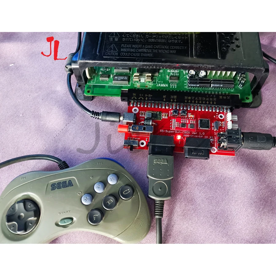 SNK Motherboard Jamma Connector NEOGEO Video SuperGun/CBOX Mini SS Gamepad Interface GBS/SCART Output 12V 8A Pwer Supply